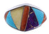 Multicolor Inlay Jewelry Sterling Silver Southwest Ring Size EX22446